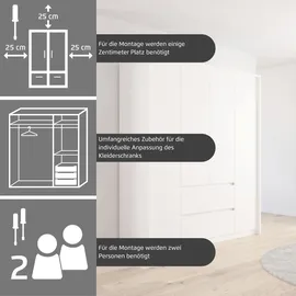 Rauch »Mainz mit Passepartout« optional mit Beleuchtung, Außentüren mit Push-to-Open Funktion grau