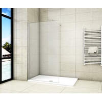 Aica Sanitär Duschwand Walk In Dusche 110cm Duschabtrennung 10mm NANO Glas Duschtrennwand 200cm Höhe
