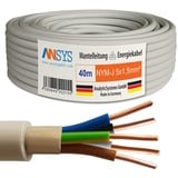 TechMech 40m NYM-J 5x1,5 mm2 Mantelleitung Feuchtraumkabel Elektrokabel Kupfer Made in Germany