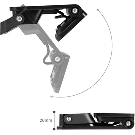 LED's Work Außenleuchte Kunststoff 2,6 cm mit Bewegungsmelder 8 W 1000 lm 4000 K IP54 schwarz