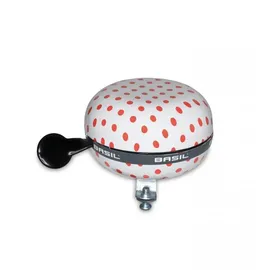 Basil Ding-Dong Klingel Polka Dot Weiß/Rot Ø80mm