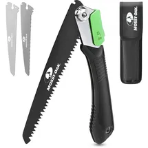 Mossy Oak 3 in 1 Handsäge klappbar inkl. 3 scharfe Klingen Cr-V, Multifunktions Säge 22cm