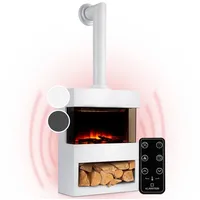 Klarstein Zermatt Elektrischer Kamin 900/1800W Thermostat Flammenillusion Ofenrohr -