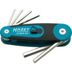 HAZET Winkelschraubendreher-Satz 2100/6KH Innen-Sechskant Profil Anzahl Werkzeuge: 6