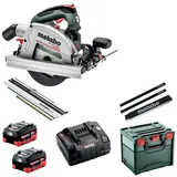 Metabo KS 18 LTX 66 inkl. 2 x 5,5 Ah + Kappschiene KFS 44 + metaBox 340 + Meterstab
