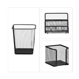 Relaxdays Schreibtischset schwarz