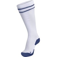 hummel Unisex Element Football Socken, Weiß/True Blau, 35-38 EU
