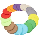20 Stück Rund Sitzkissen, Bodenkissen, Dekorative Boden Kissen Rund, ⌀30cm Weiche Stuhlkissen, Yogakissen, Katzen- und Hundebett, für zu Hause, Garten, Auto, Büro - Beige 10