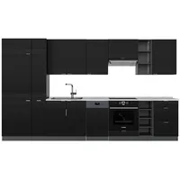 Vicco Küchenzeile Fame-Line 355 cm Schwarz