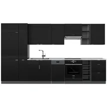 Vicco Küchenzeile Fame-Line 355 cm Schwarz