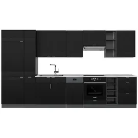 Vicco Küchenzeile Fame-Line 355 cm Schwarz