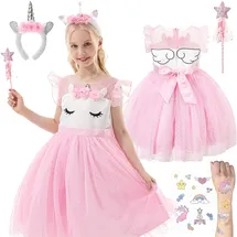 corimori Einhorn Kleid für Kinder in Rosa | Gr.: 122/128