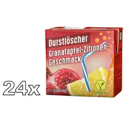 Durstlöscher Granatapfel Zitrone Erfrischungsgetränk 24x500ml
