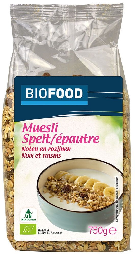 Biofood Muesli Epautre noix-raisin BIO 750 g Muesli