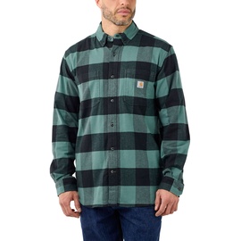 CARHARTT Midweight Flannel Plaid Hemd, grün, Größe L