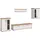 Home Affaire Wohnwand HOME AFFAIRE "Cosenza", sibu lärche nachbildung, B:336cm H:161cm T:40cm, Kastenmöbel-Sets, Wohnwand, Cosenza, Breite: 336 cm,2xVitrine,Lowboard, Wandboard