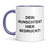 LIEBTASTISCH Personalisierte Tasse – Tasse mit Namen – Spülmaschinen- & Mikrowellengeeignet – In Deutschland bedruckt – 330 ml – Tasse personalisiert & beidseitig bedruckt – Tasse bedrucken (Blau)