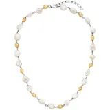 Julie Julsen Collierkettchen 925 Sterling Silber vergoldet Süßwasserperlen weiß