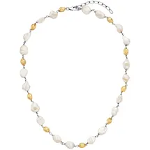Julie Julsen Collierkettchen 925 Sterling Silber vergoldet Süßwasserperlen weiß