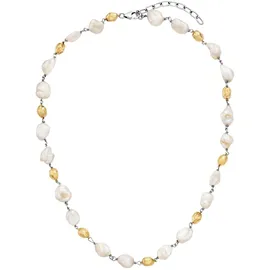 Julie Julsen Collierkettchen 925 Sterling Silber vergoldet Süßwasserperlen weiß