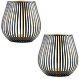 Marrakesch Orient & Mediterran Interior 2er Set Skandinavisches Design Windlicht Teelichthalter Amunda