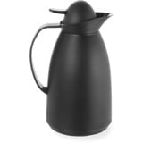 Hendi Isolierkanne mit Innenbehälter aus Glas, Kaffekanne, Termoskanne, Teekanne, 1L, Polypropylen, ø140x(H)268mm, schwarz