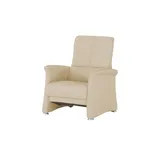 HIMOLLA Fernsehsessel 6001 Leder 81 x 86 x 0 cm Beige mit Kopfteil