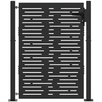 VidaXL Gartentor Schwarz 105 x 125 cm Pulverbeschichteter Stahl