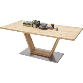 MCA Furniture Esstisch Greta mit V-Fuß mit gerade Kante - holzfarben ¦ Maße (cm): B: 90 H: 77