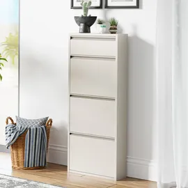 [en.casa] Sokndal 50 x 118 x 15 cm Pfefferweiß / weiß