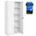 Songmics Aktenschrank, Mehrzweckschrank, Stahl-Aufbewahrungsschrank, 5 Ebenen, Doppeltüren, Schloss, Werkzeugschrank, verstellbare Ablagen, Garage, Büro, Wohnzimmer, weiß OMC015W01