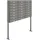 AL Briefkastensysteme 24er Premium Standbriefkasten Aluminiumgrau inkl. Zeitungsfach