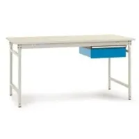Manuflex BB5237.7035 Komplett-Beistelltisch BASIS stationär mit Kunststoff-Platte + Einzelschubfach,