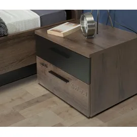 Forte Nachtschrank Jacky 0 x 0 x 0 cm Braun/Schwarz