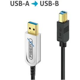 FIBERX Serie - USB 3.1 Glasfaser Kabel - USB-A USB-B - 7.5m
