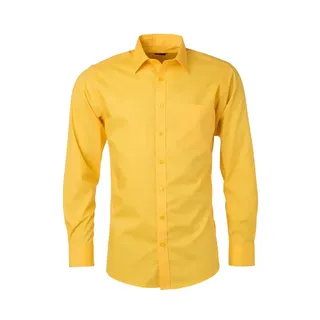 Langarm Hemd "JN678" - L - yellow
