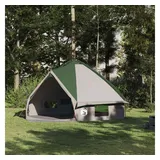 vidaXL Teepee Zelt für 8 Personen Grün/Weiß
