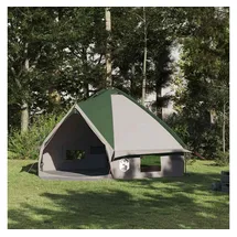 vidaXL Teepee Zelt für 8 Personen Grün/Weiß