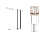 vidaXL 5-tlg. Paravent Weiß 200x200 cm Stoff