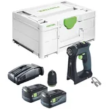 Festool CXS 18-Basic Akku Bohrschrauber 18 V 40 Nm Brushless + 2x Akku 5,0 Ah + Schnellladegerät + Systainer