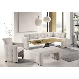 exxpo - sofa fashion Essbank EXXPO - SOFA FASHION "Barista, bequem und elegant, hohe Bodenfreiheit", beige, B:245cm H:83cm T:159cm, Sitzbänke, Essbank, Eckbank Barista bequem und elegant, hochwertige Detailverarbeitung