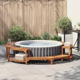 vidaXL Runde Hot Tub Umzäunung Ø275 cm Braun