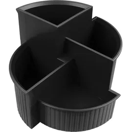 Helit Stiftehalter 4 Fächer 14,0 x 14,0 x 10,0 cm Schwarz