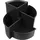 Helit Stiftehalter 4 Fächer 14,0 x 14,0 x 10,0 cm Schwarz