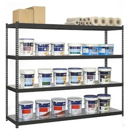 Proregal Schwerlastregal Metal YETI Four HxBxT 200x120x60cm | Fachlast 400kg | Anthrazit | Regal Standregal Werkstattregal Lagerregal Kellerregal