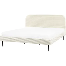 Beliani Flayat 180 x 200 cm Cremeweiß Schwarz