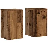 vidaXL Pflanzenständer 2 Stk. Altholz-Optik 30x30x50 cm Holzwerkstoff