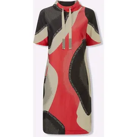 Inspirationen Sweatkleid Rot/Schwarz 52