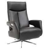 Hjort Knudsen Relaxsessel CASTOR, Schwarz - Leder - verstellbar durch 2 Motoren