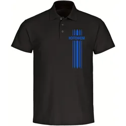 multifanshop Poloshirt - Hoffenheim - Streifen - Druck blau - Polo